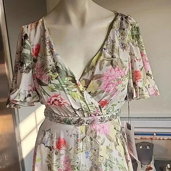 MAC DUGGAL FLORAL MULTI DRESS SIZE 2 - Picture 5 of 7